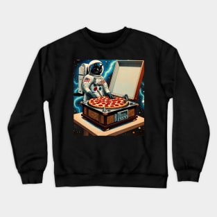 Dj Pizza Black Cat in Space Crewneck Sweatshirt